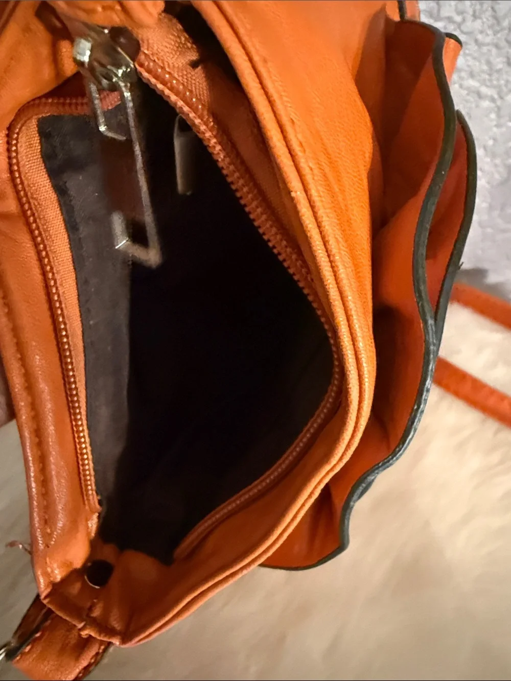Women’s Orange Floral Crossbody Bag